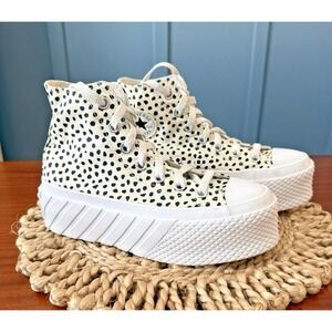 Converse‎ Chuck Taylor All Star Lift Hi Women's 6 Cream Black Speckled Platform